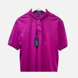 Ralph Lauren Men's Classic Fit Magenta Polo Pima ‎ L